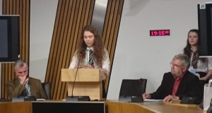 St Thomas Aquins students spoke about Conscientious Objectors at Scottish Parliament event. 